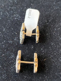 Tiffany sterling and gold cuff links