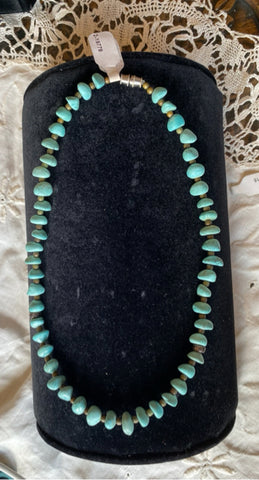 Turquoise And Bead Necklace