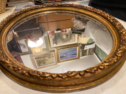 oval gilt mirror