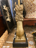 PAIR OF GOLDEN LION TABLE LAMPS