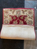 Small Red And Ivory Floral Rug