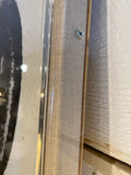 Large zebra silk screen in plexiglass case frame