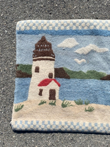 Handmade Lighthouse and Sail Boat Rug