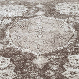 Pottery Barn Kaleen Wool Knotted Rug, Brown Cream Geomtric Melange 10' x 14'