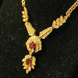 14k diamond ruby necklace