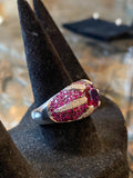 tourmaline and diamond 18k ring