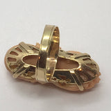 18k Coral Carved Guru Ring (as is)