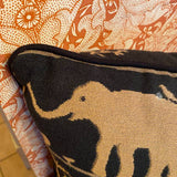 Black & Tan Elephant Pillow