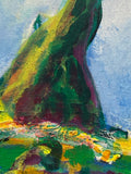 Painting of Flower Fields and Hedgerow by Richard Fraenkel