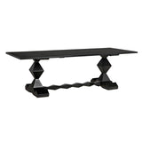 black dining table