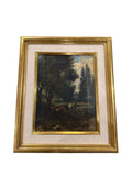 Oil painting with cows signed F. Earl
