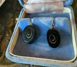 round black coral pierced  EARRINGS