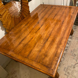 Walnut Refectory Table with Carved Legs