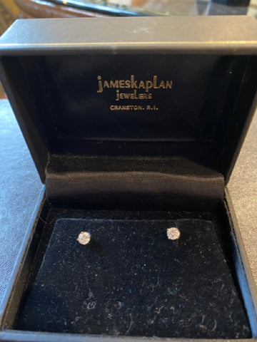 .4 carat each diamond earrings