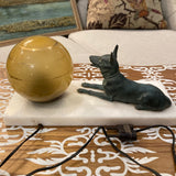 Dog Staute with Lamp