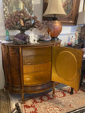 Hand Painted Rounded French Cabinet