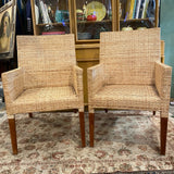 Pair of rattan chairs