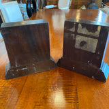 MISC wood bookends with inlay