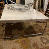 Michael McCarthy for Cassina marble and chrome coffee table