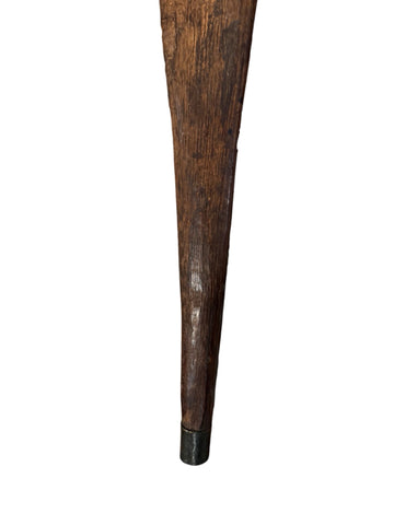 Primitive wooden paddle attributed to a whale blubber tool