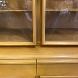 Heywood Wakefield china cabinet with triple bubble doors