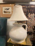 large white ceramic jug lamp