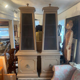 pair of tower cabinets