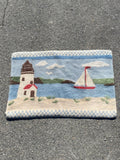 Handmade Lighthouse and Sail Boat Rug