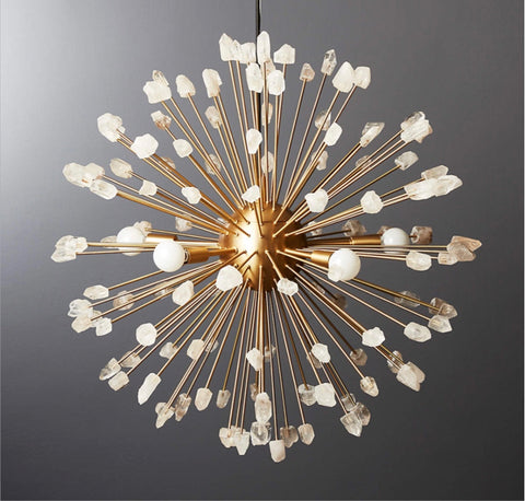 CB2 Ray Quartz chandelier