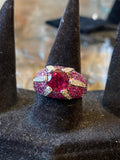 tourmaline and diamond 18k ring