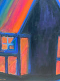 Painting 'Bornholm Barn at Night' by Richard Fraenkel