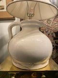 large white ceramic jug lamp