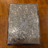 sterling silver over wood dresser/card box