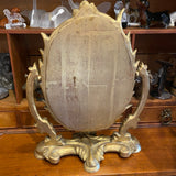 carved gilt wood table top mirror