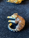 14k leopard pendant