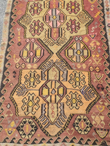 Kilim Rug With Geometric Pattern