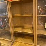 Heywood Wakefield china cabinet with triple bubble doors