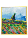 Painting of Flower Fields and Hedgerow by Richard Fraenkel