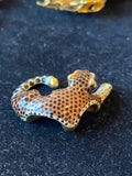 14k leopard pendant