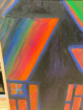 Painting 'Bornholm Barn at Night' by Richard Fraenkel