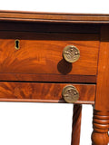 Mahogany Drop Leaf Table with Two Drawers