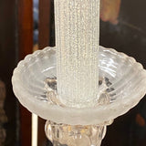 frosted glass figural candle sticks