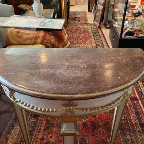 French demilune table