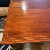 Intricate Inlaid Sideboard with Six Drawers and Two Cabinets