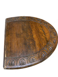 Carved Oval Oak Table with (2) Leaves