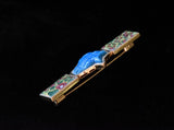 18k Egyptian Revival turquoise pin