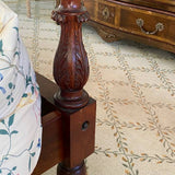 Period Queen Regency Style Carved Column 4 Poster Bed