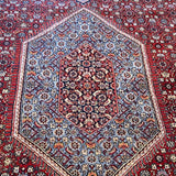 Red Persian Rug with Hexagon Central Medallion 9' x 12'