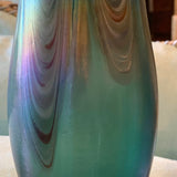 Pair of Green Favrile Glass Vases