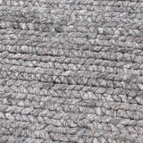 Restoration Hardware Grey Chunky Braided Wool Rug 6' x 9'
